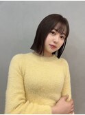 髪質改善*ぱつっとボブ*ダークグレージュ*美髪【Zina札幌】