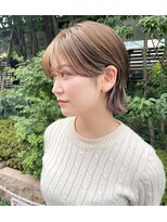 ノラ ヘアーサロン(NORA HAIR SALON)&nbsp;ナチュラル小顔前髪あり後れ毛サイドバング結べるボブくびれヘア