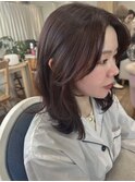 冬カラー 暖色カラー ピンクブラウン ブリーチなしカラー HR-64