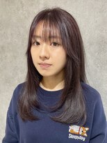 エアー 青山(AIR)&nbsp;レイヤーハッシュカットチェリーブラウン髪質改善トリートメント