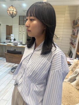 ネオリーブ アンド 渋谷店(Neolive &) 渋谷/デジタルパーマ/チェリーブラウン/フェザーパーマ