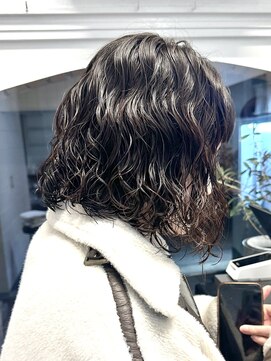 ラレイ ハラジュク(Lalei harajuku) 【白石】ボブパーマ原宿ウェーブヘアミディアム