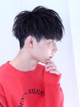 リップス 川崎(LIPPS) 黒髪ツーブロ刈り上げ無造作マッシュ