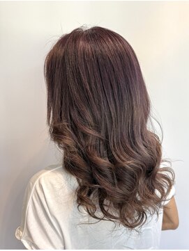 ヘア イノウエ HAIR INOUE ゆるふわカールロング 艶ベージュカラー