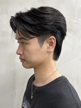 ニコ トウキョウ 渋谷(nico TOKYO) メンズセンターパートニュアンスパーマ毛流れ縮毛矯正刈り上げ