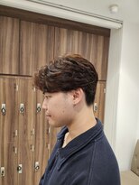 アッシュ 池上店(Ash) メンズフェザーパーマセンターパート刈り上げニュアンスパーマ