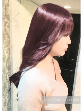 メゾン ドゥ ジェメシェラ(Maison de gemeshe'ra) 至高のcutでつくる艶っぽ　暗髪layer  韓国OLIVEグレージュ