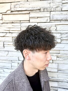 ツイストスパイラルパーマ/無造作パーマ/黒髪メンズ