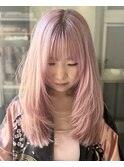 ◎ホワイトピンク/ブリーチ1回/ホワイティピンクカラー表参道