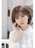 ショートボブ髪型20代30代40代50代前髪あり前髪なし面長丸顔池袋
