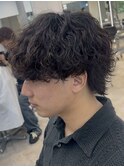 波巻きスパイラルパーマ/メンズミディアム/無造作パーマ