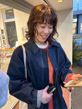 O 大人可愛い透明感立体感グレージュ×エアストレート