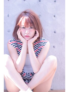 カシュカシュ(cache cache) cache cache★抜け感マルサラカラーボブ