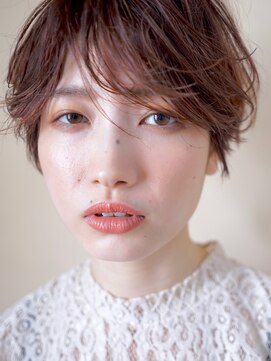 パール(PearL) 【PearL】小顔ヘア/くすみベージュ/フェザーショート/マッシュ