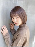 - シンプルでナチュラルで可愛らしいボブスタイル -