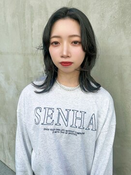 リタ(Lita) ☆2wayバング/韓国ヘア/ブルーブラック/艶カラー☆