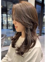 シティ(CITY) 長め前髪 2way前髪 韓国ヘア レイヤースタイル