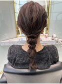 結婚式ヘアセット 編みおろしアレンジ