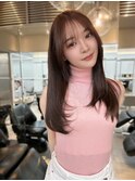 内外兼用ミディアム前髪アンブレラカラーこなれミディイメチェン