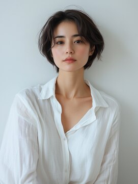 ブリリアント ルア 国立店 ミディアムヘア/暗めカラー/グランマッシュ/国立