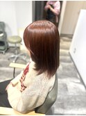 ブリーチ又はWカラーで叶うオレンジカラー/顔周りレイヤー