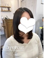 レイリー(LAiLy)&nbsp;内巻きレイヤー鎖骨ミディアム