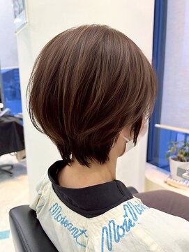 ヘアーカッティングガーデン ジャック モアザン 松山店 美シルエットショートボブ×ツヤブラウン
