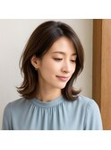 ミディアムくびれレイヤーボブ 20代 30代 40代 50代 髪質改善