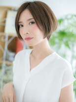 ネル 仙台(Nelu) 仙台/髪質改善/ミルクグレージュ×大人レイヤーショートボブe