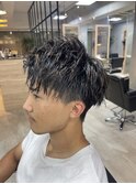 men's/メンズツイストスパイラルパーマ/ナチュラルアップバング