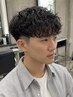 メンズカット+スペインカール￥11000[ツーブロック/ツイストパーマ/フェード]