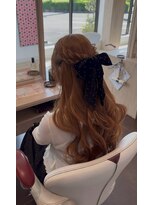 アース いわき店(HAIR&MAKE EARTH)&nbsp;ねじりアレンジの上品ハーフアップ