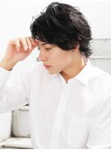 好印象メンズパーマ爽やかビジネスウルフ人気ミディアム◎髪型