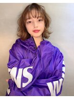 カームリーヘアー(calmLY HAIR) 前髪/アンブレラカラー/こなれミディ/イメチェン/ウェーブパーマ