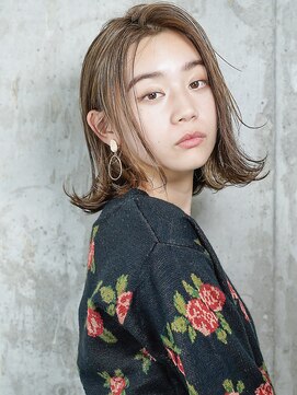 ジーナ セントラル銀座(Zina) セシルカットフリンジウェーブ×大人かわいい前髪ココアブラウン