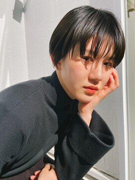 トップヘアー スパアンドリラクゼーション 安城(spa&relaxation) 丸みつやショートボブパラパラ前髪