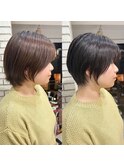 イルミナカラー/カラー/ショートヘア/カット/前髪カット