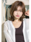 20代30代40代 大人可愛いひし形 デジタルパーマ フェザーバング
