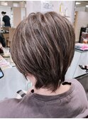 白髪ぼかしハイライト・ベージュ