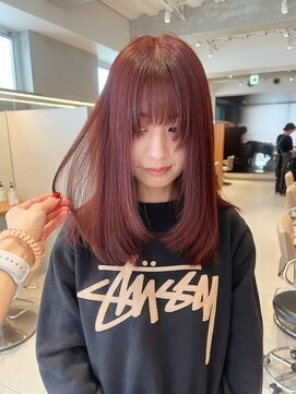 ガリカ 大名(Gallica) 【森千晶】セミロングレイヤー/暖色系カラー/ピンクラベンダー