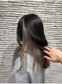 大人美人透明感カラーインナーカラーハイトーンホワイトベージュ