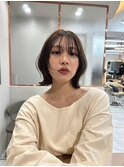 イメチェン外ハネボブ美髪×ブリーチなしレイヤー韓国[池袋]