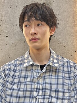 シーア(ciia) メンズショート ニュアンスパーマ 無造作 シャドウパーマ