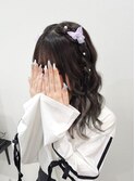 かわいい！サイド編み込みアレンジ