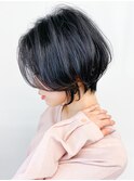 20代30代40代小顔ひし形大人可愛い前下がり小顔ショート