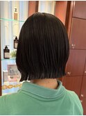 髪質改善透明感カラー×ぷつっとボブ◎