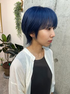 ラニヘアサロン(lani hair salon) 白に色落ちするブルーカラー