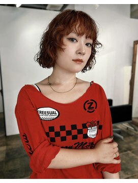 クイン(qin) 海外風オレンジパーマ