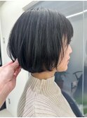 20代～50代☆ショートカット黒髪☆髪質改善マッシュボブ前髪