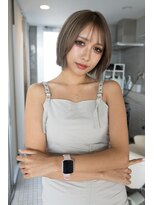 ホロン 池袋(HOLON)&nbsp;池袋美容室HOLON【ミルクティーベージュ/くびれボブ/レイヤー】